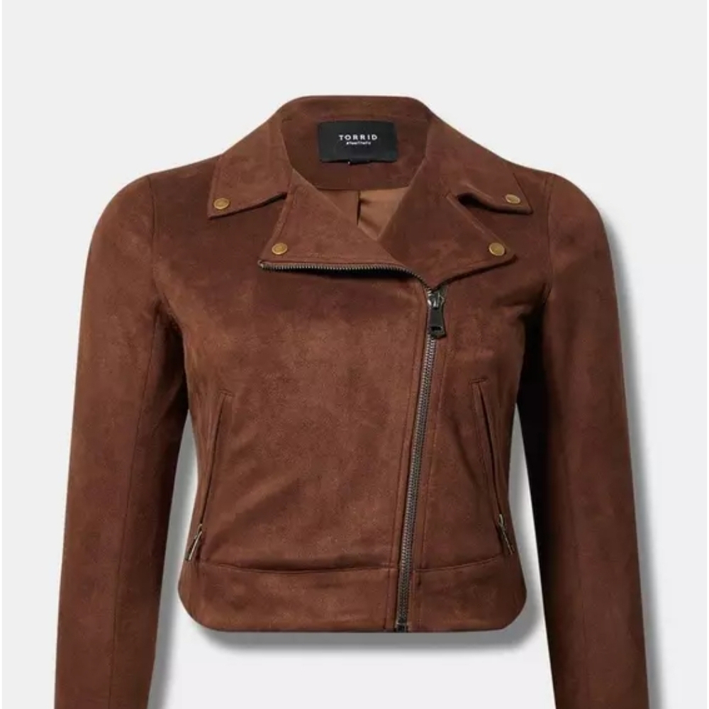 Chic Women's Brown Leather Jacket - Picture 5 of 11